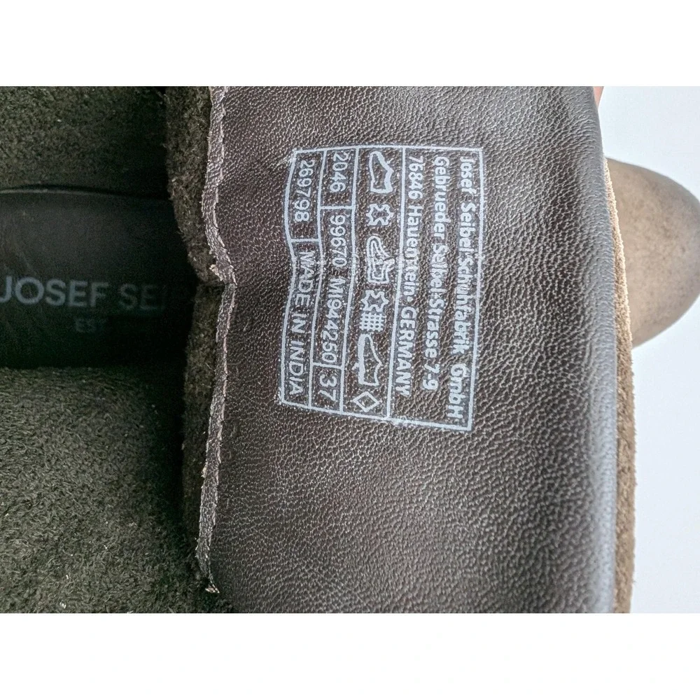 Josef Seibel Boots Womens Size 6.5 Brown Suede Lace Up‎ Ankle Combat Shoes